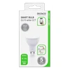 LED lempa DELTACO SMART HOME GU10, WiFI 2.4GHz, 5W, 470lm, 2700K-6500K, 220-240V, balta / SH-LGU10W