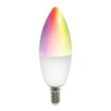 DELTACO SMART HOME LED lempa, E14, WiFI 2.4GHz, 5W, 470lm, pritemdoma, 2700K-6500K, 220-240V, RGB SH-LE14RGB