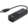 Unitek Deltaco Tinklo adapteris , 10/100 / 1000Mbps , 1xRJ45, 1xUSB3.0, 3x USB3.0, juodas USB3-GIGA3