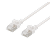DELTACO U / FTP Cat6a patch cable, slim, 3.8mm in diameter, 2m, 500MHz, LSZH, baltas / UFTP-1048