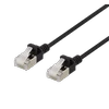 DELTACO U / FTP Cat6a pleistras kabelis, plonas, 3,8mm skersmens, 2m, juodas