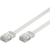 DELTACO U / UTP Cat6 patch kabelis, flat, 2m, 250MHz, baltas / TP-62V-FL