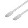 DELTACO U / UTP Cat6a patch kabelis, 0.3m, 500MHz, Delta-certified, LSZH, baltas TP-603VAU
