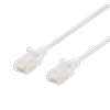 DELTACO U / UTP Cat6a jungiamasis kabelis, 3.5mm, 0.5m, 500MHz, LSZH, baltas / UUTP-1018