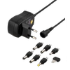 DELTACO universalus maitinimo šaltinis 100-240 V, 3-12 V, 600 mAh, 6 antgaliai PSR-06A