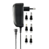 DELTACO universalus maitinimo šaltinis 100-240 V, 3-12 V, 600 mAh, 6 antgaliai PSR-06A