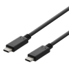 DELTACO USB 2.0 USB-C - USB-C krovimo kabelis, 3A, 3m, juodas / USBC-2003