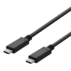 DELTACO USB 2.0 USB-C - USB-C krovimo kabelis, 3A, 2m, juodas USBC-2002