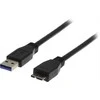 DELTACO USB 3.0 laidas, A tipo - „Micro B“ tipo lizdas, 2m, juodas USB3-020S