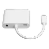DELTACO USB-C Adapteris, HDMI / VGA / Audio / USB-C, 100W USB-C PD 3.0, baltas/ USBC-HDMI16