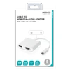DELTACO USB-C Adapteris, HDMI / VGA / Audio / USB-C, 100W USB-C PD 3.0, baltas/ USBC-HDMI16