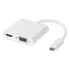 DELTACO USB-C Adapteris, HDMI / VGA / Audio / USB-C, 100W USB-C PD 3.0, baltas/ USBC-HDMI16