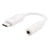 DELTACO USB-C į 3,5 mm adapteris, 10 cm, aktyvus, baltas USBC-1145