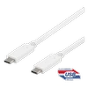 DELTACO USB-C į USB-C laidas, 1m, 10Gbps, 100W 5A, USB 3.1 Gen 2, USBC-1407