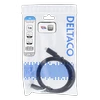 DELTACO USB-C į USB-C laidas, 1m, 10Gbps, 100W 5A, USB 3.1 Gen Juodas USBC-1402