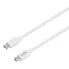 DELTACO USB-C sieninis įkroviklis, 1x USB-C PD 20 W, 1 m USB-C laidas, baltas, USBC-AC146