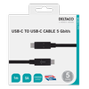 Kabelis DELTACO USB-C - USB-C, 5Gbit/s, 5A, 1M, juodas / USBC-1501M