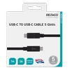Kabelis DELTACO USB-C - USB-C, 5Gbit/s, 5A, 1M, juodas / USBC-1501M