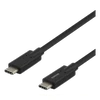 DELTACO USB-C - USB-C laidas, 5Gbit / s, 5A, 2M, juodas USBC-1503M