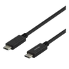 DELTACO USB-C - USB-C laidas, 5Gbit / s, 5A, 2M, juodas USBC-1503