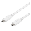 Kabelis DELTACO USB-C - USB-C, 5Gbit / s, 5A, 1M, baltas / USBC-1502M