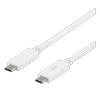 Kabelis DELTACO USB-C - USB-C, 5Gbit / s, 5A, 1M, baltas / USBC-1502M