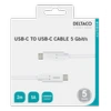 DELTACO USB-C - USB-C laidas, 5Gbit / s, 5A, 2M, baltas / USBC-1504M
