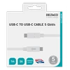 Kabelis DELTACO USB-C - USB-C, 5Gbit / s, 5A, 1M, baltas / USBC-1502M