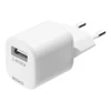 DELTACO USB sieninis įkroviklis, USB-A, 2,4 A, įsk. 1 m su „Žaibas“ laidu Iphone telefonams USB-AC181