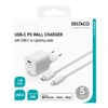 DELTACO USB sieninis įkroviklis, USB-C, PD 20 W, 1 m C - „Žaibas“ USBC-AC141