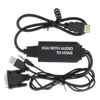 DELTACO VGA su audio į HDMI kabelis, VGA / HDMI / USB / 3.5mm, 1920x1080 at 60Hz, 1m, juodas VGA-HDMI16