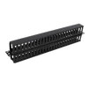 Deltacoimp 19 "kabelių panelė, metalo / plastiko, dvipusis kanalas, 1U, juodas 19-21