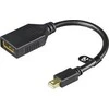 Deltacoimp DELTACO adapteris, Mini DisplayPort 20 kontaktų - DisplayPort 20 kontaktų, Ultra HD 30Hz, 0,2m, juodas / MDP-DP1