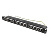 Deltacoimp DELTACO STP komutacinė panelė, 24xRJ45, Cat6, 10Gbps, Krone gnybtais, 1U, 19 ", metalinis, juodas / PAN-201