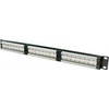 Deltacoimp DELTACO 19 "komutacinė panelė, 24xRJ45, Cat6a, UTP, 1U, 10Gbps, metalinė, juoda / PAN-124