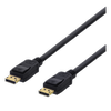 DisplayPort kabelis, 0,5 m, 4K UHD, DP 1.2 DELTACO juodas / DP-1005D