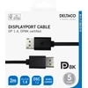 DisplayPort kabelis DELTACO 8K, DP 1.4, 2m, juodas / DP8K-1020-K / R00110015