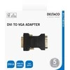 DVI-A - VGA adapteris DELTACO 1920x1200 60Hz, juodas / DVI-4-K / 00120001