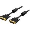 DVI Single Link monitoriaus kabelis DELTACO DVI-D 18 + 1 kontaktas ha-ha, paauksuotos jungtys, laidas iš gryno vario, 3m, juodas / VE011-B