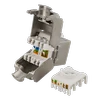 FTP Cat6" kabelių tinklo jungtis, apsaugota, 22-26AWG, "be įrankių" DELTACO / MD-108