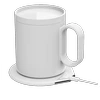 GADGETMONSTER Smart Mug GDM-1003 - 350ml puodelis su kaitinimu iki 55°C + 18W belaidžio įkrovimo stotelė