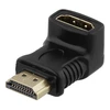 HDMI adapteris, 19 kontaktų, kampinis, juodas DELTACO / HDMI-14G