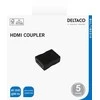 HDMI adapteris DELTACO paauksuotos jungtys, 4K UHD, juodas / HDMI-12-K / 00100025