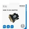 HDMI-DVI-D adapteris DELTACO Full HD 60Hz, paauksuotos jungtys, juodas / HDMI-11-K / R00100024