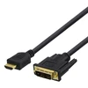 HDMI į DVI kabelis DELTACO 1080p, DVI-D Single Link, 2m, juodas / HDMI-112-K / 00100022