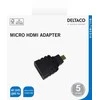 HDMI - micro HDMI adapteris DELTACO 4K UHD 30Hz, juodas / HDMI-24-K / R00100027