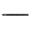 Ilgiklis DELTACO 19 "PDU su 12x CEE 7/4 lizdais, 3500W, maitinimo jungiklis, juoda / GT-8512