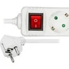 MicroConnect Ilgiklis DELTACO 3 lizdų, 5.0m, su jungikliu, baltas / GT-116D