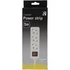 MicroConnect Ilgiklis DELTACO 3 lizdų, 5.0m, su jungikliu, baltas / GT-116D