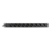 Ilgiklis DELTACO 9xCEE 7/4, 1xCEE 7/7, 3m, juodas / GT-8634